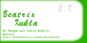 beatrix kukla business card
